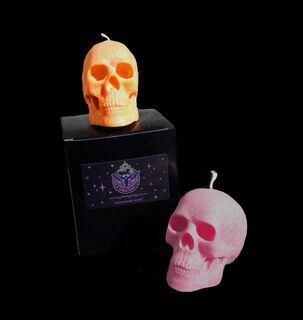 Crystal Fractals Skull Candle